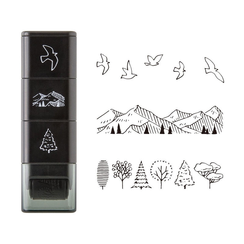 Midori Midori Paintable Stamp Roller Mountain View