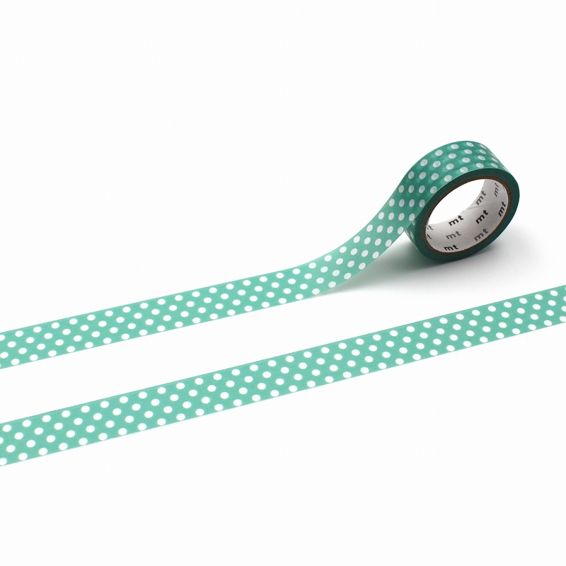 MT Masking Tape MT 1P Dot Washi Tape Emerald Green