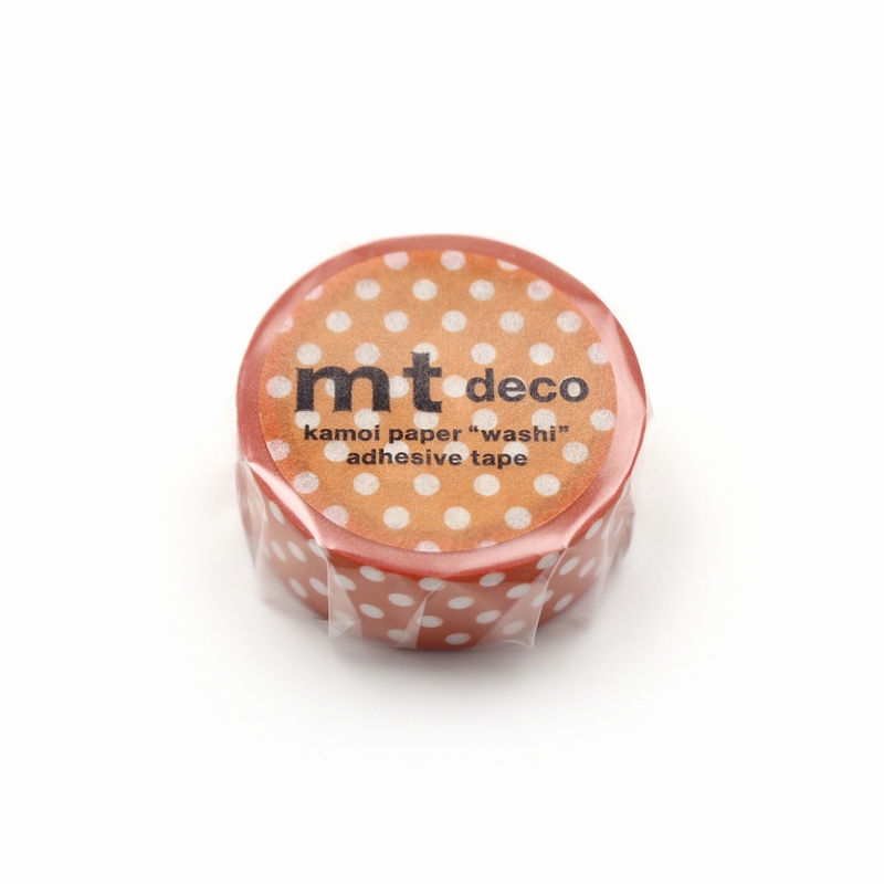 MT Masking Tape MT 1P Dot Washi Tape Deep Orange