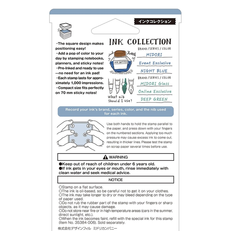 Midori Midori Timbro Preinchiostrato Ink Collection