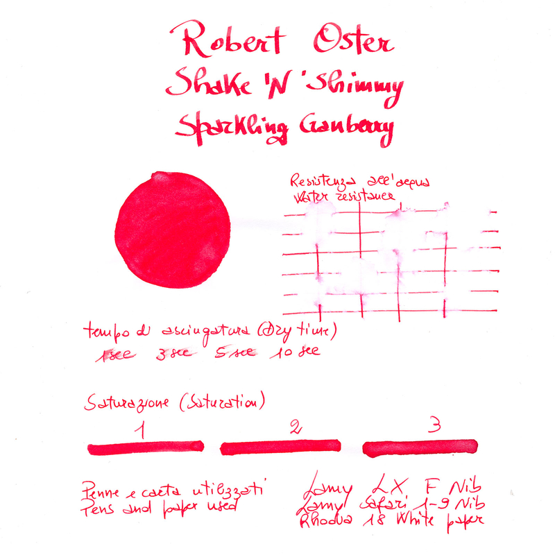 Robert Oster Shake 'N' Shimmy Sparkling Cranberry Inchiostro 50 ml