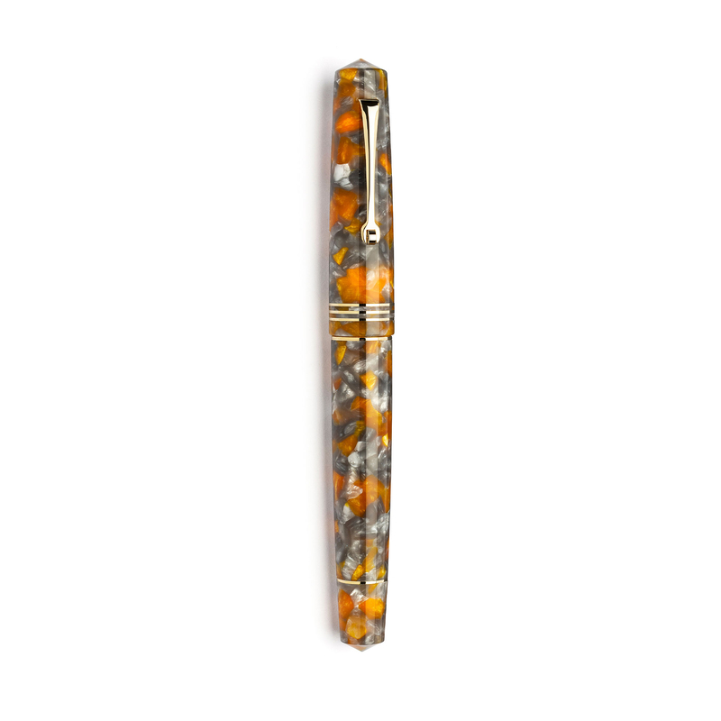 Leonardo Officina Italiana Leonardo Momento Zero Penna Stilografica Lava e Cenere & Oro 14k