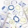 Bande Bande Washi Tape Adesivo in Rotolo Scrivibile Blue Flowers