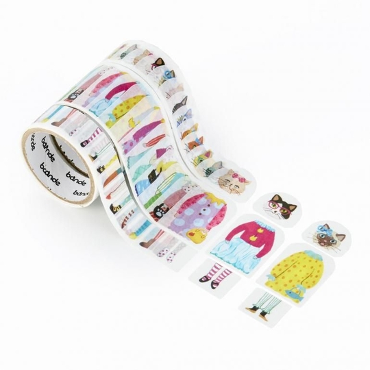 Bande Washi Tape Cambio Vestito Festa tra Gatti