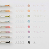 Uni Uni-ball One 0.38 mm Set of 8 Gel Pens Fika Color