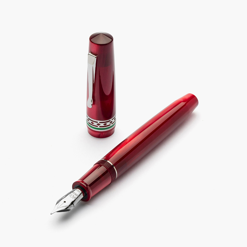 Radius Radius Settimo Penna Stilografica Italia Rossa & Rodio Edizione Limitata