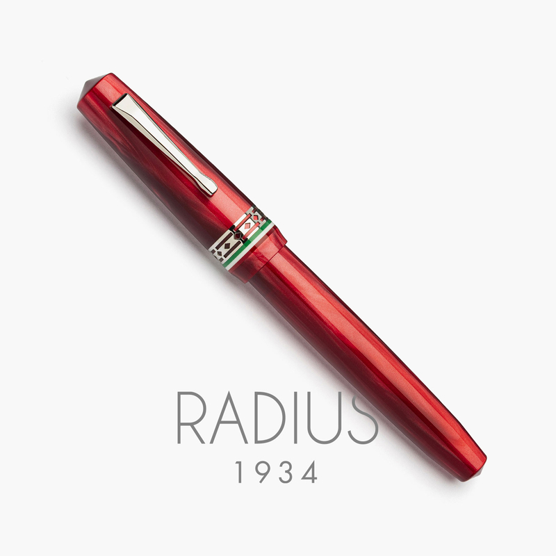 Radius Radius Settimo Penna Stilografica Italia Rossa & Rodio Edizione Limitata