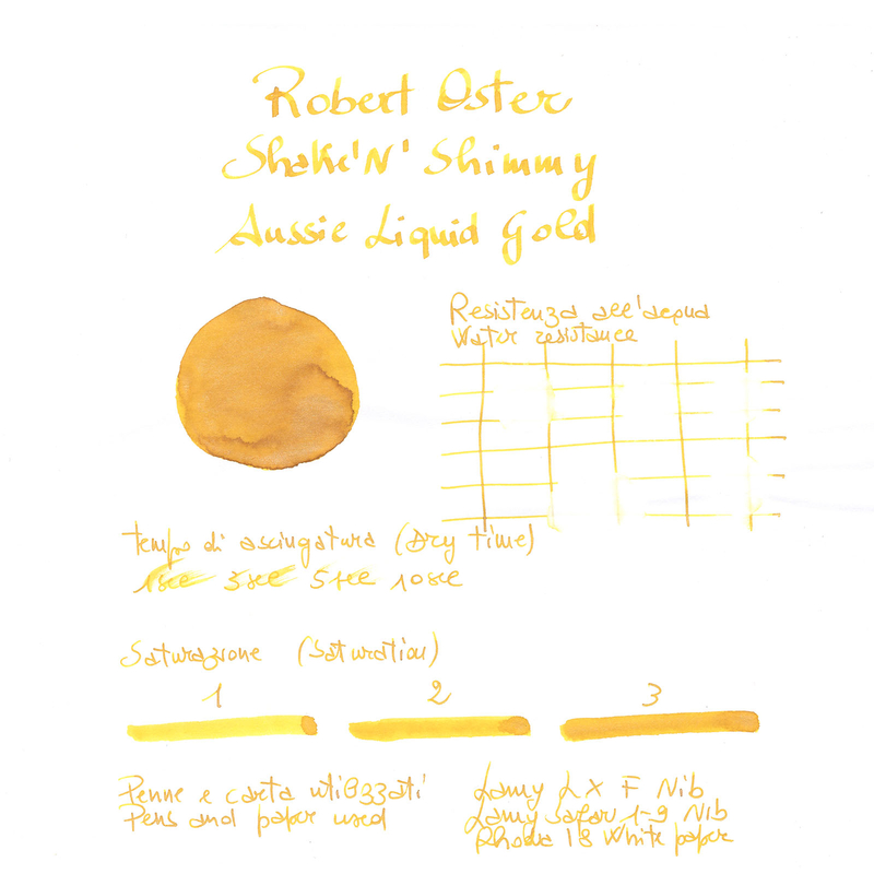 Robert Oster Shake 'N' Shimmy Aussie Liquid Gold Ink Bottle 50 ml