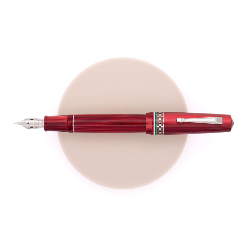 Radius Radius Settimo Fountain Pen Italia Red & Rhodium Limited Edition