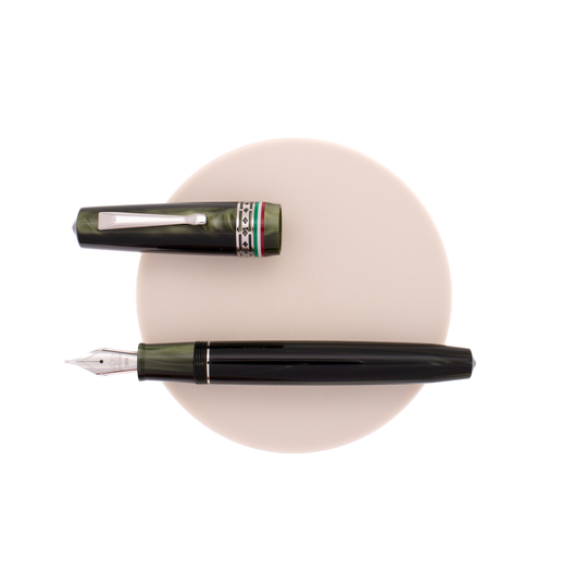 Radius Settimo Penna Stilografica Italia Verde & Rodio Edizione Limitata