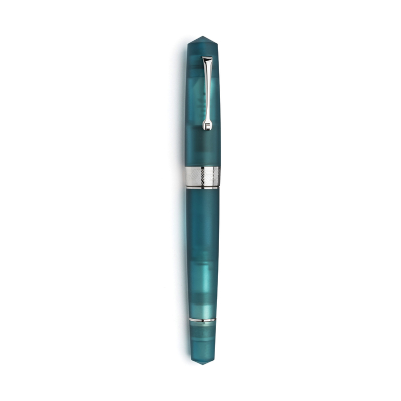 Leonardo Officina Italiana Leonardo Momento Zero Grande Pura Fountain Pen Petrol & Rhodium No. 8 Nib
