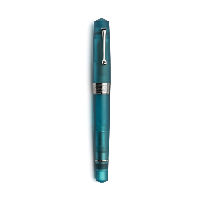 Leonardo Officina Italiana Leonardo Momento Zero Grande Pura Penna Stilografica Petrolio & Rutenio 14k