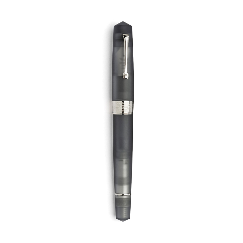 Leonardo Officina Italiana Leonardo Momento Zero Grande Pura Fountain Pen Grey & Rhodium No. 8 Nib