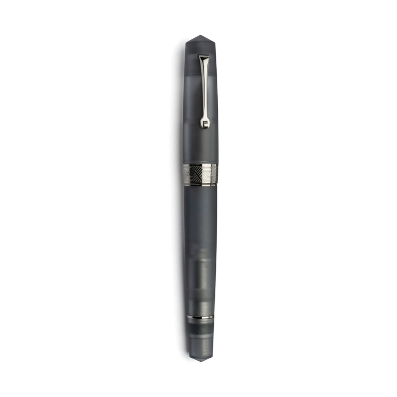 Leonardo Officina Italiana Leonardo Momento Zero Grande Pura Fountain Pen Grey & Ruthenium No. 8 Nib
