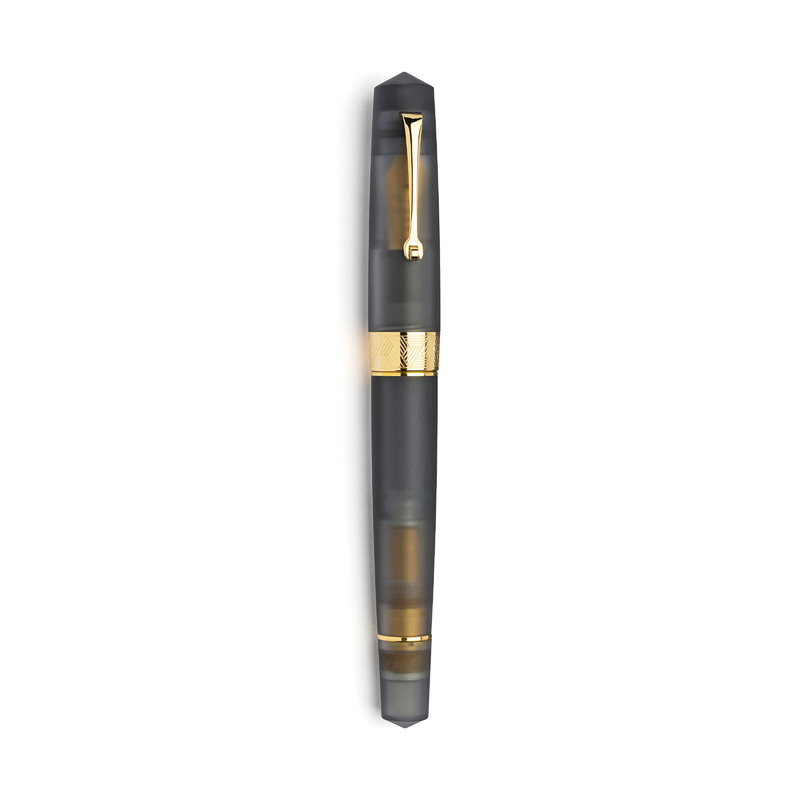 Leonardo Officina Italiana Leonardo Momento Zero Grande Pura Fountain Pen Grey & Gold No. 8 Nib