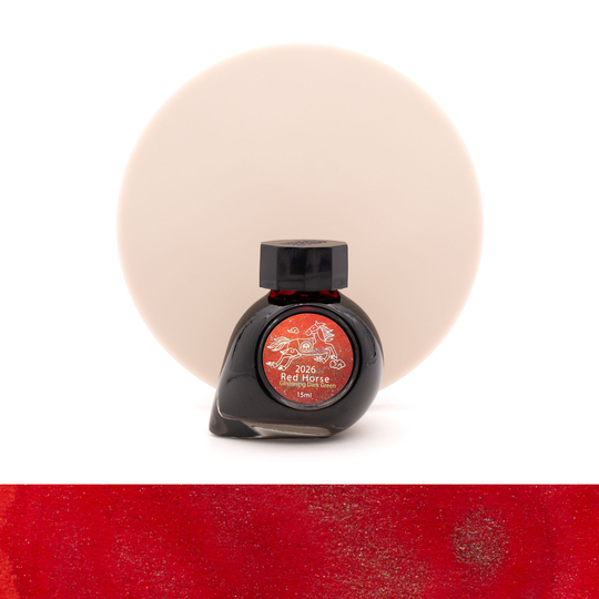 Colorverse 2026 Red Horse Glistening Dark Green Ink Bottle 15 ml