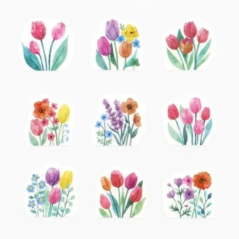 Bande Bande Washi Tape Campi di Tulipani
