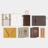 Traveler's Company Traveler's Notebook Card Size 20th Anniversary Set Brown