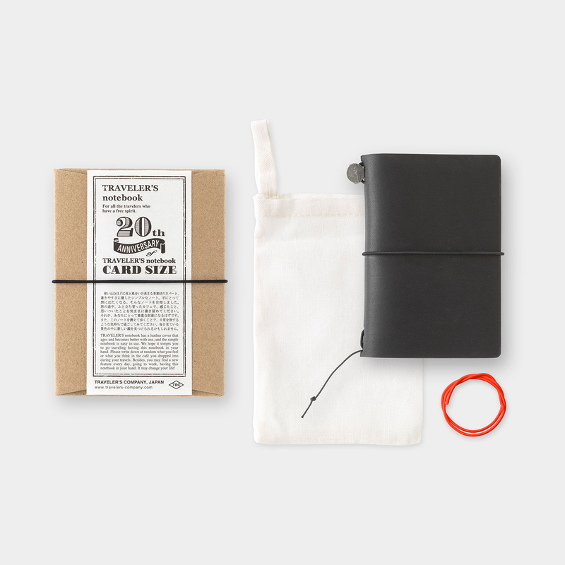 Traveler's Company Traveler's Notebook Card Size 20th Anniversary Set Nero