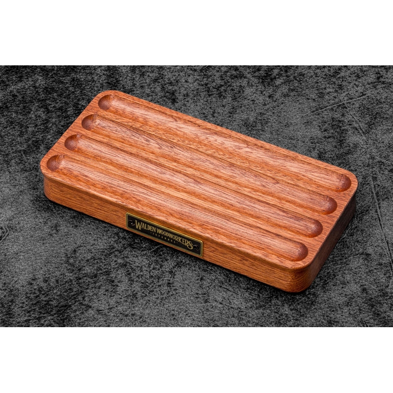 Galen Leather Galen Leather The Pen Station Wooden Pen Stand Mahogany