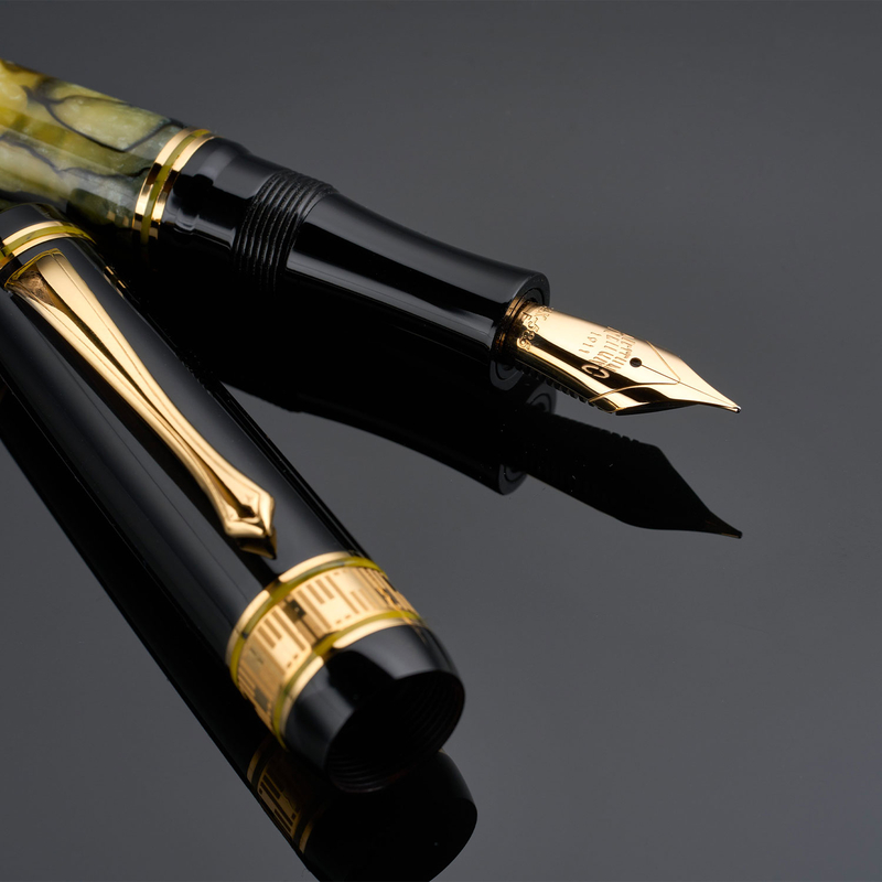 Nettuno Nettuno Superba Penna Stilografica Jade 14k Edizione Limitata