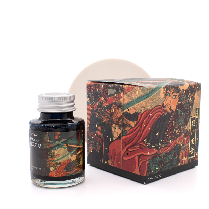 Taccia Taccia Ukiyo-e Kuniyoshi Kuro Midori Ink Bottle 40 ml