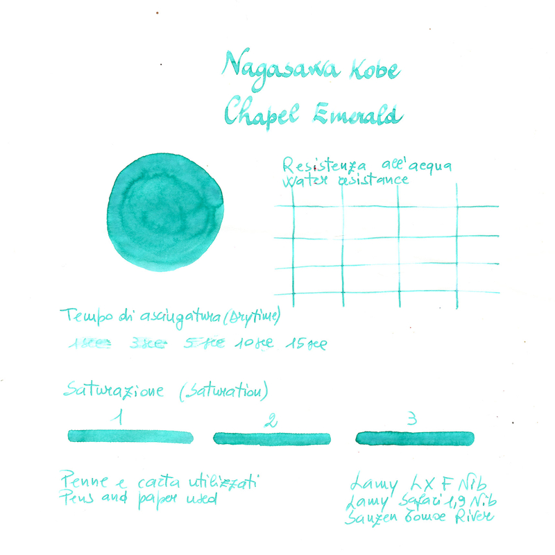 Nagasawa Nagasawa Kobe Monogatari Chapel Emerald Inchiostro 50 ml