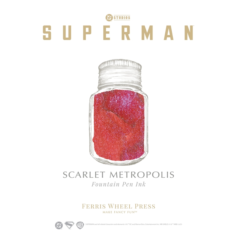 Ferris Wheel Press Ferris Wheel Press x Superman Scarlet Metropolis Ink Bottle 28 ml