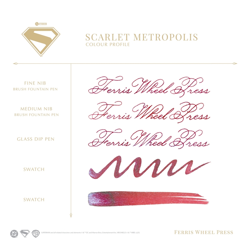 Ferris Wheel Press Ferris Wheel Press x Superman Scarlet Metropolis Ink Bottle 28 ml