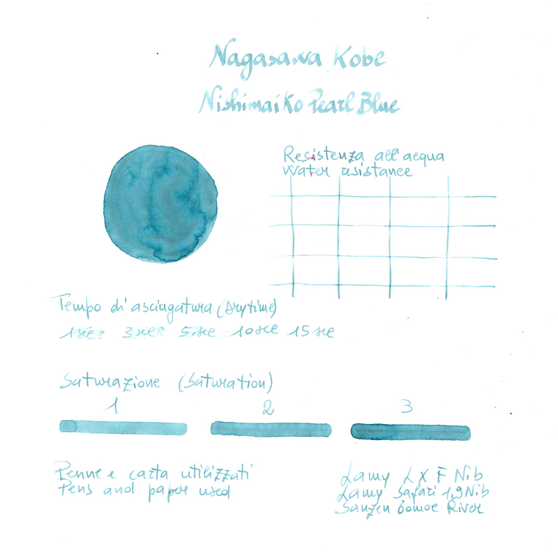 Nagasawa Nagasawa Kobe Monogatari Nishimaiko Pearl Blue Inchiostro 50 ml