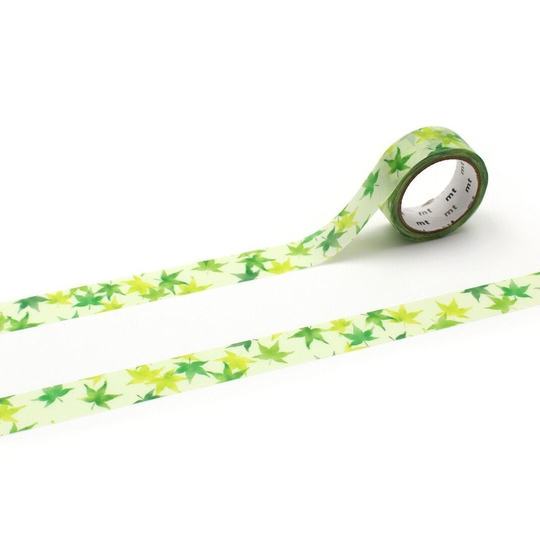 MT JPN Washi Tape Green Maple Limited Edition