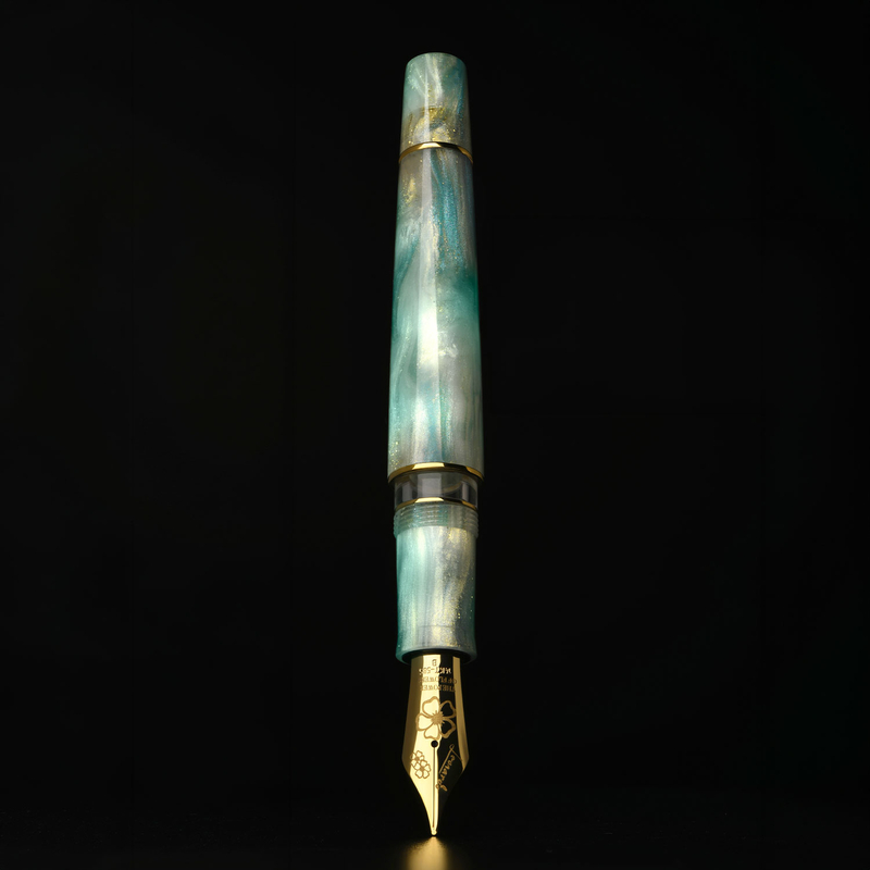 Leonardo Officina Italiana Leonardo Momento Zero Grande 2.0 Penna Stilografica Ortensia Pennino 8 14k Edizione Limitata
