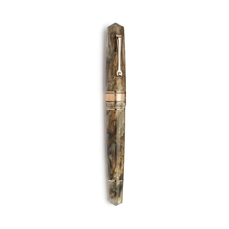 Leonardo Officina Italiana Leonardo Momento Zero Grande 2.0 Penna Stilografica Chocolate Cosmos Pennino 8 14k Edizione Limitata