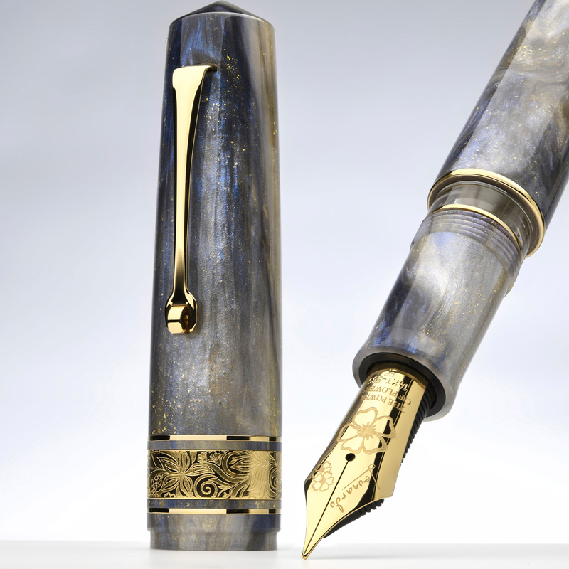 Leonardo Officina Italiana Leonardo Momento Zero Grande 2.0 Fountain Pen Orchid No. 8 Nib 14k Limited Edition