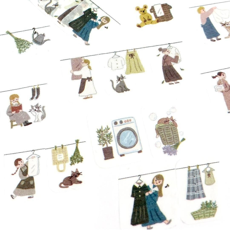 Bande Bande Washi Tape Laundry Together: With the Cat and Me