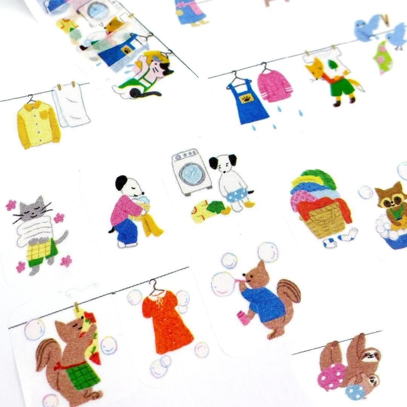 Bande Bande Washi Tape Lavare Insieme: Animali Spensierati