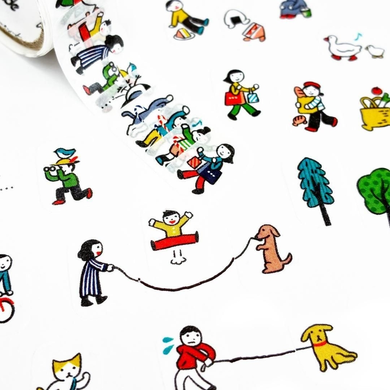 Bande Bande Washi Tape People Who Live in the Notebook A Perfect Day for a Stroll