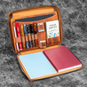 Galen Leather Galen Leather Compendium Bag Zippered Folio A4 Crazy Horse Brown
