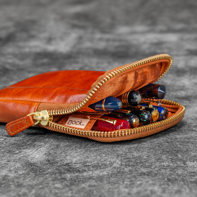 Galen Leather Galen Leather x Nock Co. Sinclair Portapenne Deep Cognac