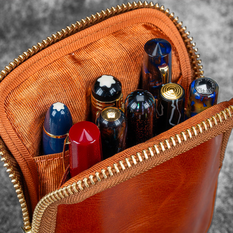 Galen Leather Galen Leather x Nock Co. Sinclair Portapenne Deep Cognac