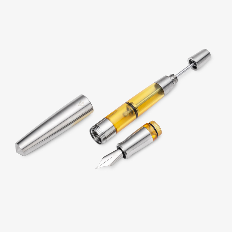 Gravitas Gravitas VAC 2.0 Grade 5 Titanium Fountain Pen Machine Finish