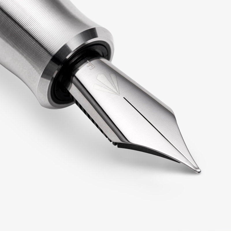 Gravitas Gravitas VAC 2.0 Grade 5 Titanium Fountain Pen Machine Finish