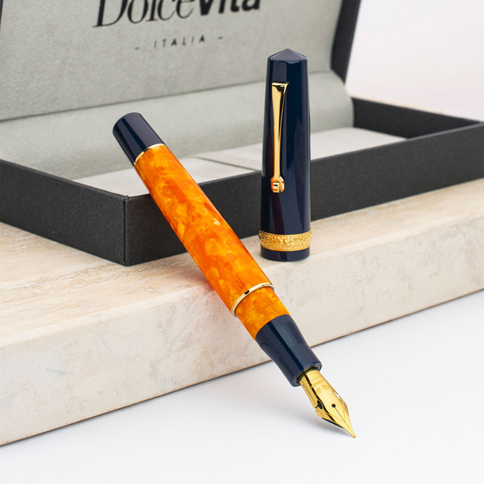 Leonardo x Dolcevita Momento Zero Fountain Pen Siren & Gold