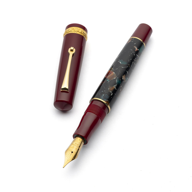 Dolcevita Leonardo x Dolcevita Momento Zero Penna Stilografica Marmo Pompei & Oro