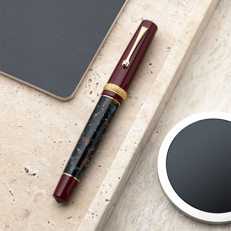 Dolcevita Leonardo x Dolcevita Momento Zero Penna Stilografica Marmo Pompei & Oro