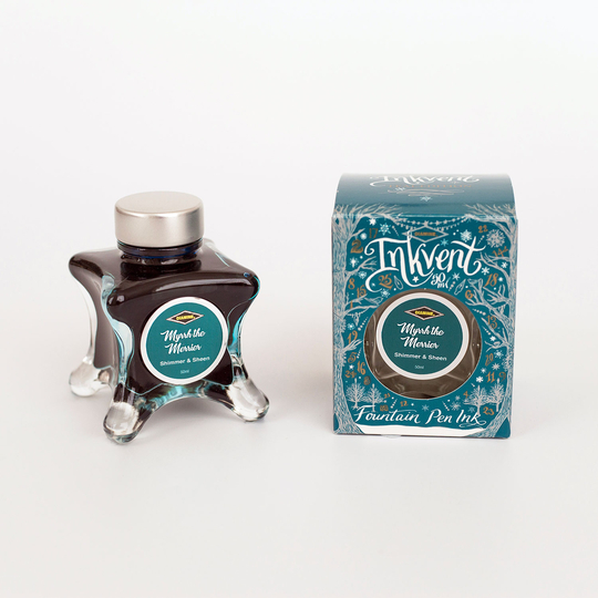 Diamine Inkvent Myrrh the Merrier Inchiostro 50 ml Teal Edition Shimmer and Sheen