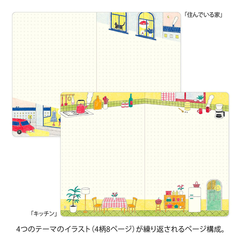 Midori Midori Yuru Log Notebook B6 Daily Life Dot