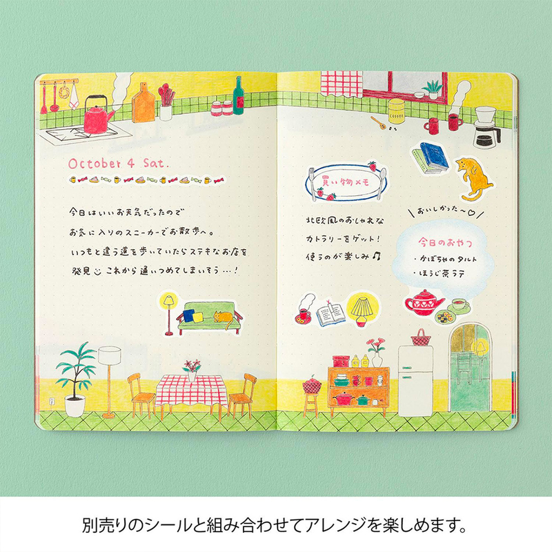 Midori Midori Yuru Log Notebook B6 Daily Life Dot