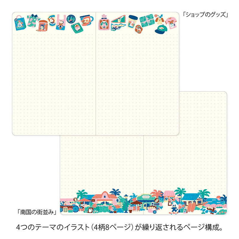 Midori Midori Yuru Log Notebook B6 Coffee Shop Dot