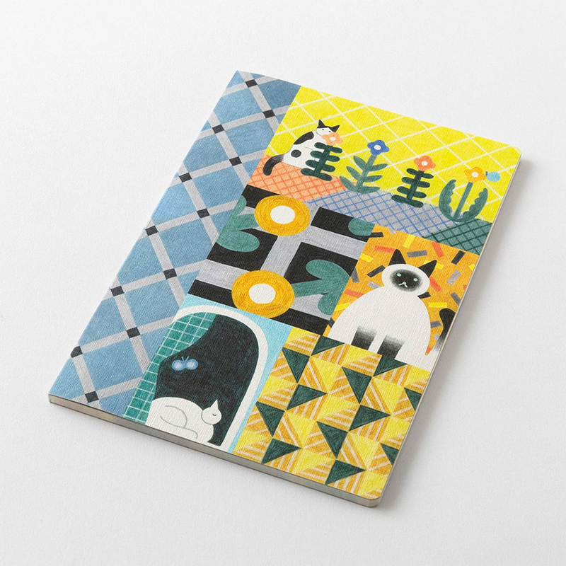 Midori Midori Yuru Log Notebook B6 Cat Dot
